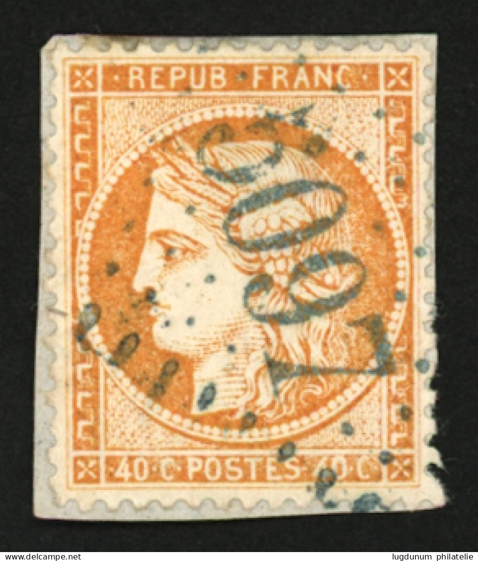 ORDOU:  40c (n°38) Obl. GC 5097 D' ORDOU Sur Fragment. Cote 1000€. Signé CALVES. TTB. - 1849-1876: Klassik