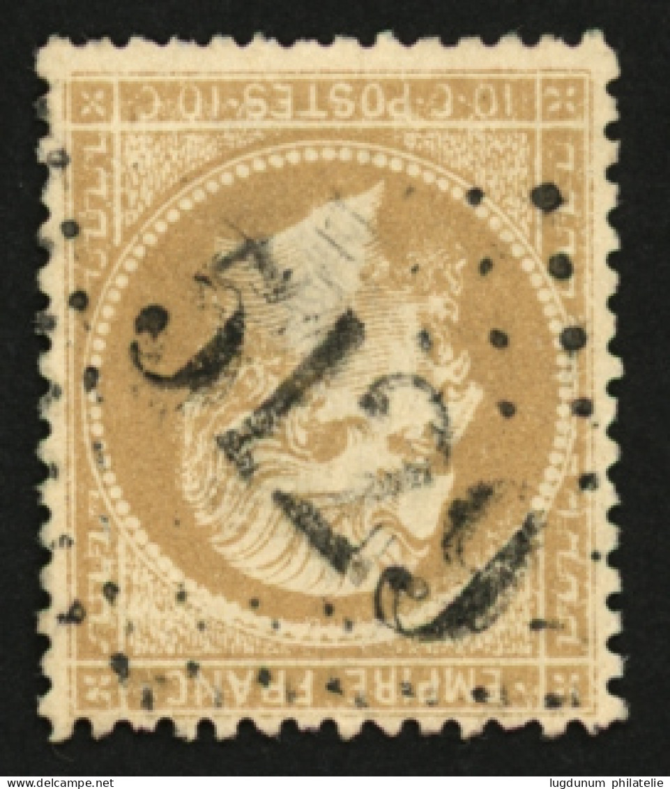 PORT-SAID : 10c (n°21) Obl. GC 5129 En Noir. TTB. - 1849-1876: Classic Period