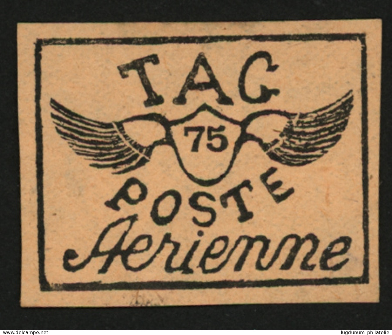 GUYANE : POSTE AERIENNE TAG 75c Saumon (n°3) Neuf. Cote 1700€. Signé CALVES. Superbe. - Otros & Sin Clasificación