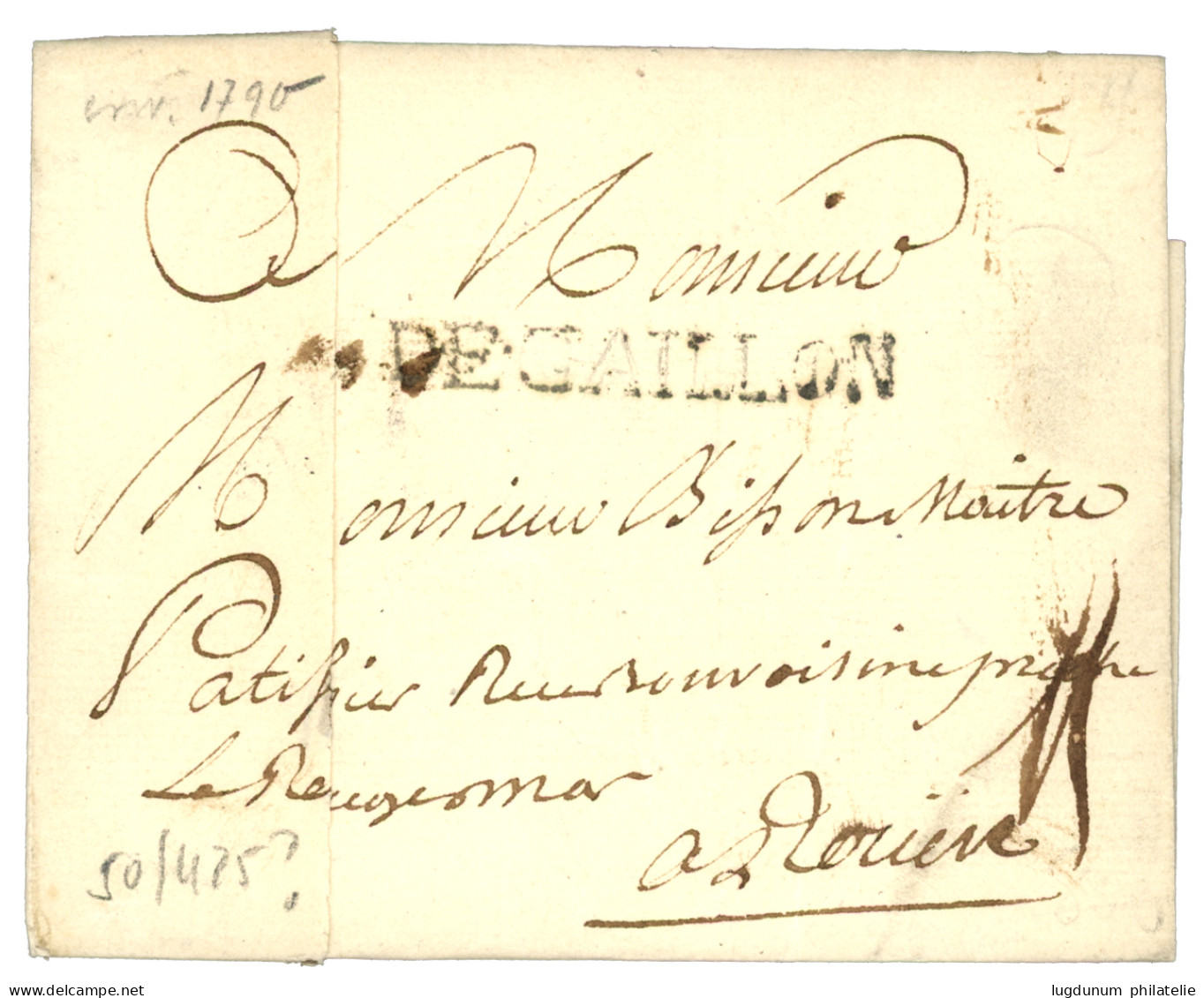 EURE : DE.GAILLON (Lenain 3a) Sur Lettre Sans Texte. Indice 23. TB. - 1801-1848: Precursores XIX