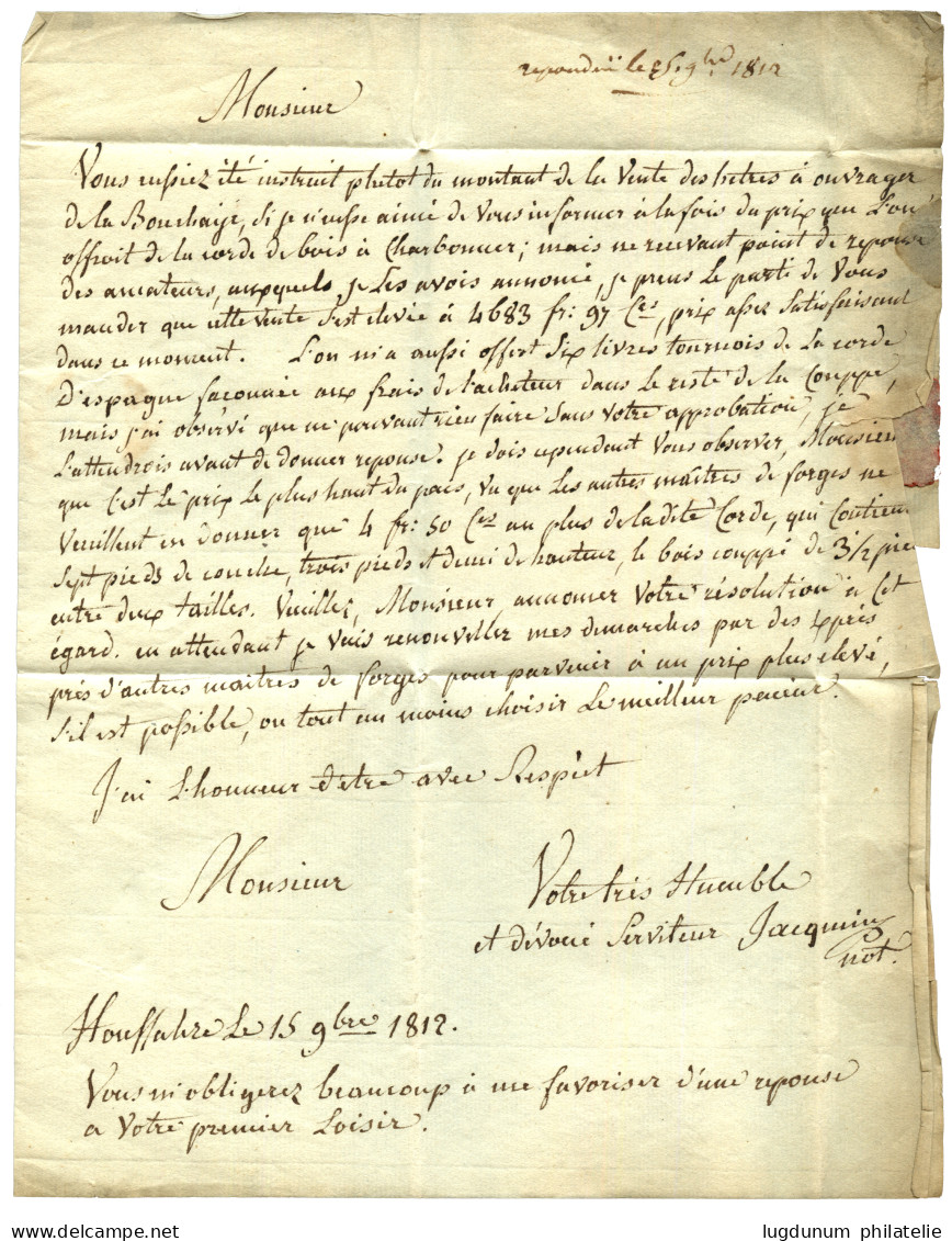 1812 98 BASTOGNE Sur Lettre Pour NANCY. Trés RARE. TB. - 1792-1815: Conquered Departments