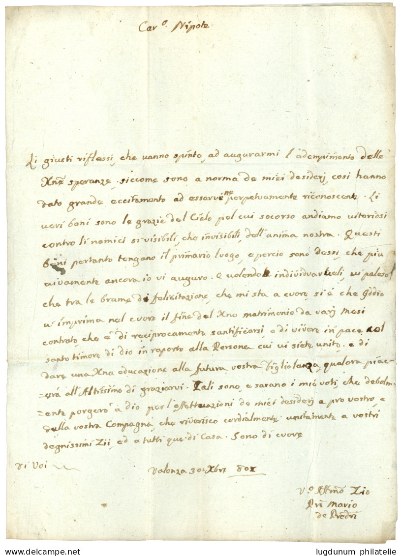 1800 106 VALENCE Sur Lettre Avec Texte. Superbe. - 1792-1815 : Departamentos Conquistados