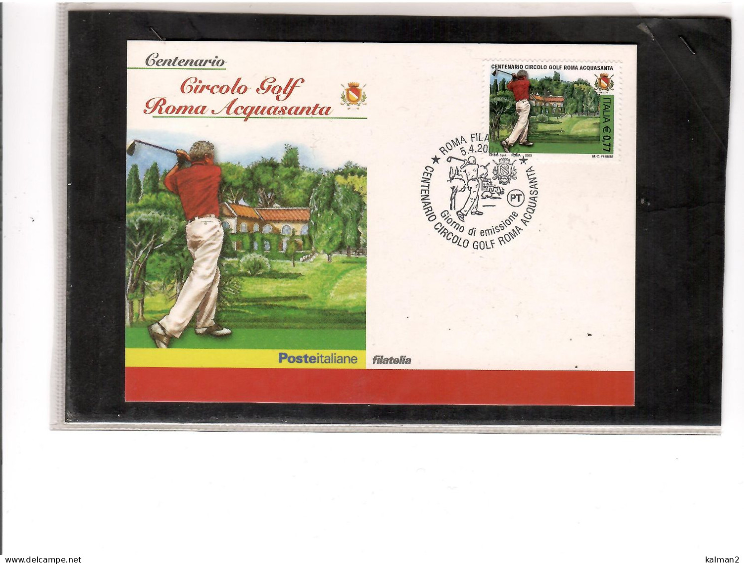 TEM19691  -  ROMA  5.4.2003  /   FDC  CENTENARIO CIRCOLO GOLF ROMA ACQUASANTA - Golf