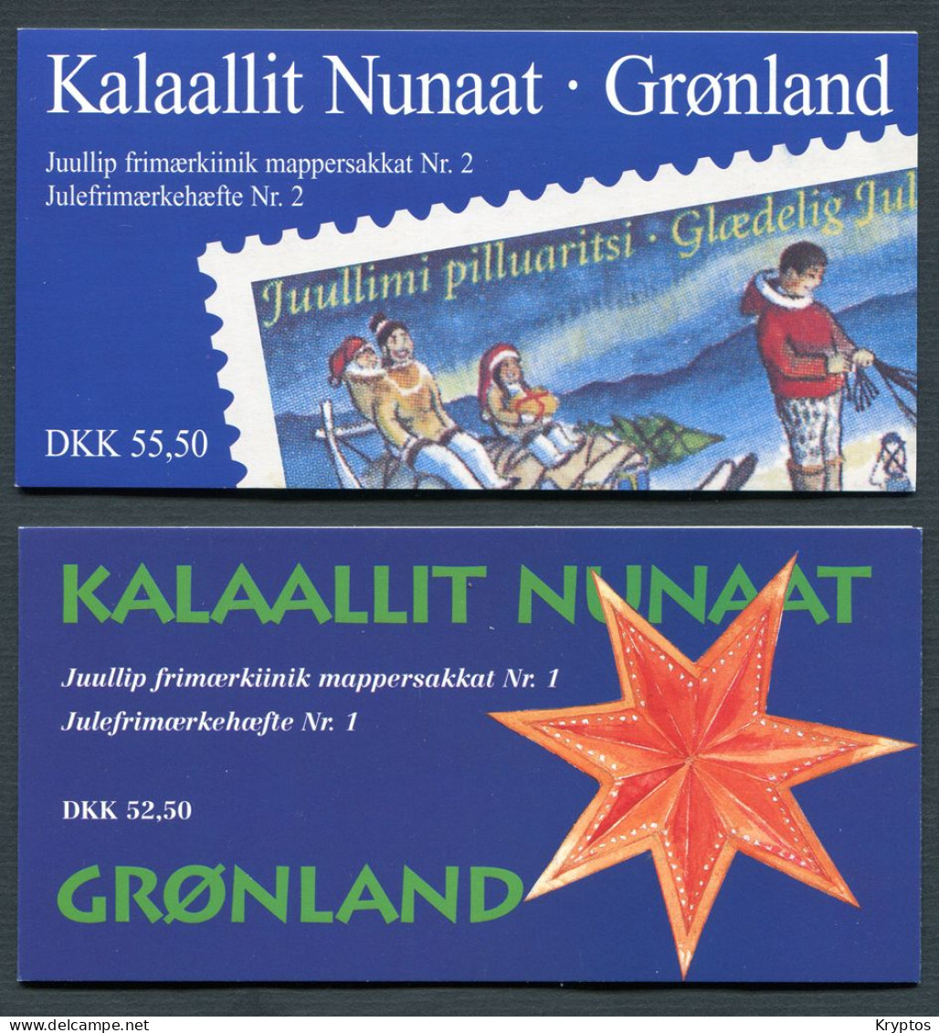 Greenland 1996-97. 2 CHRISTMAS-Stamps Booklets Complete With 12 Stamps EACH. MINT ** - Postzegelboekjes