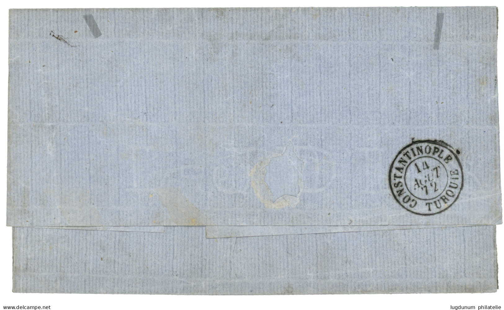 TREBIZONDE : 1872 CERES 15c + 25c Obl. GC 5100 + TREBIZONDE TURQUIE D' ASIE Sur Lettre Pour CONSTANTINOPLE. TB. - 1849-1876: Klassik