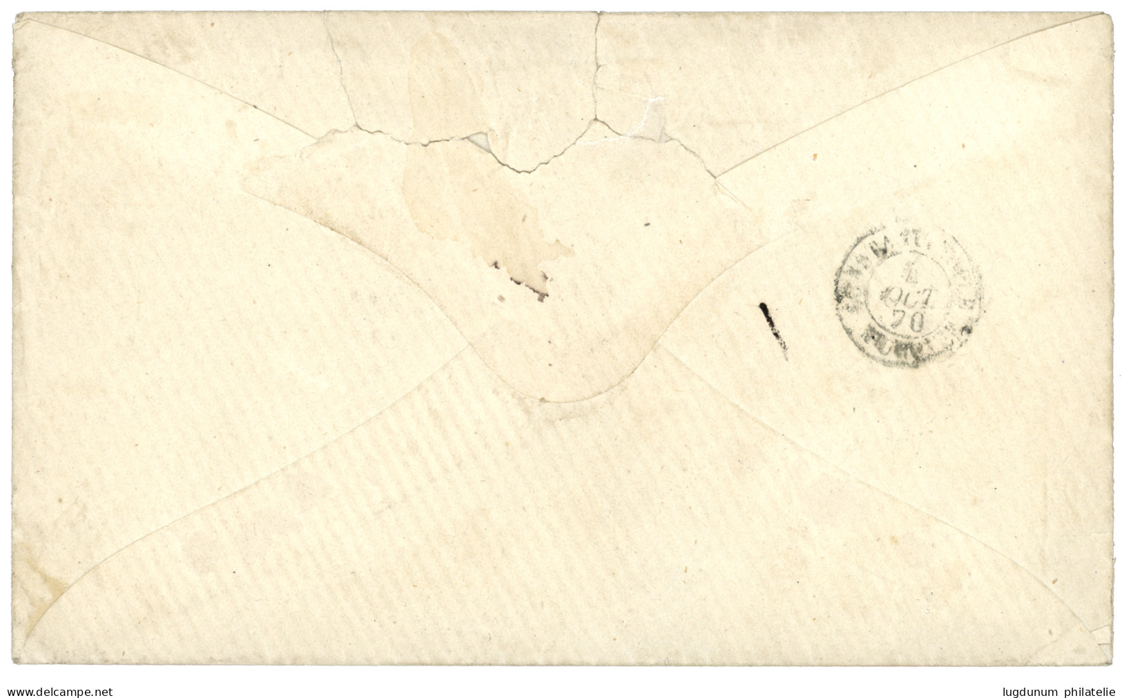 VARNA : 1870 40c (n°31) Obl. GC 5103 + VARNA TURQ. D' EUROPE Sur Lettre Pour CONSTANTINOPLE. TTB. - 1849-1876: Classic Period