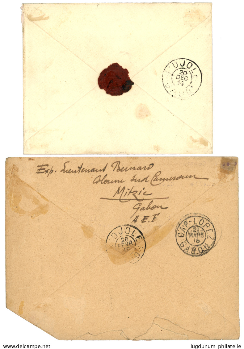 COLONNE DU SUD CAMEROUN : 1915 2 Lettres D' OKANO Via MITZIG GABON. TB. - Autres & Non Classés