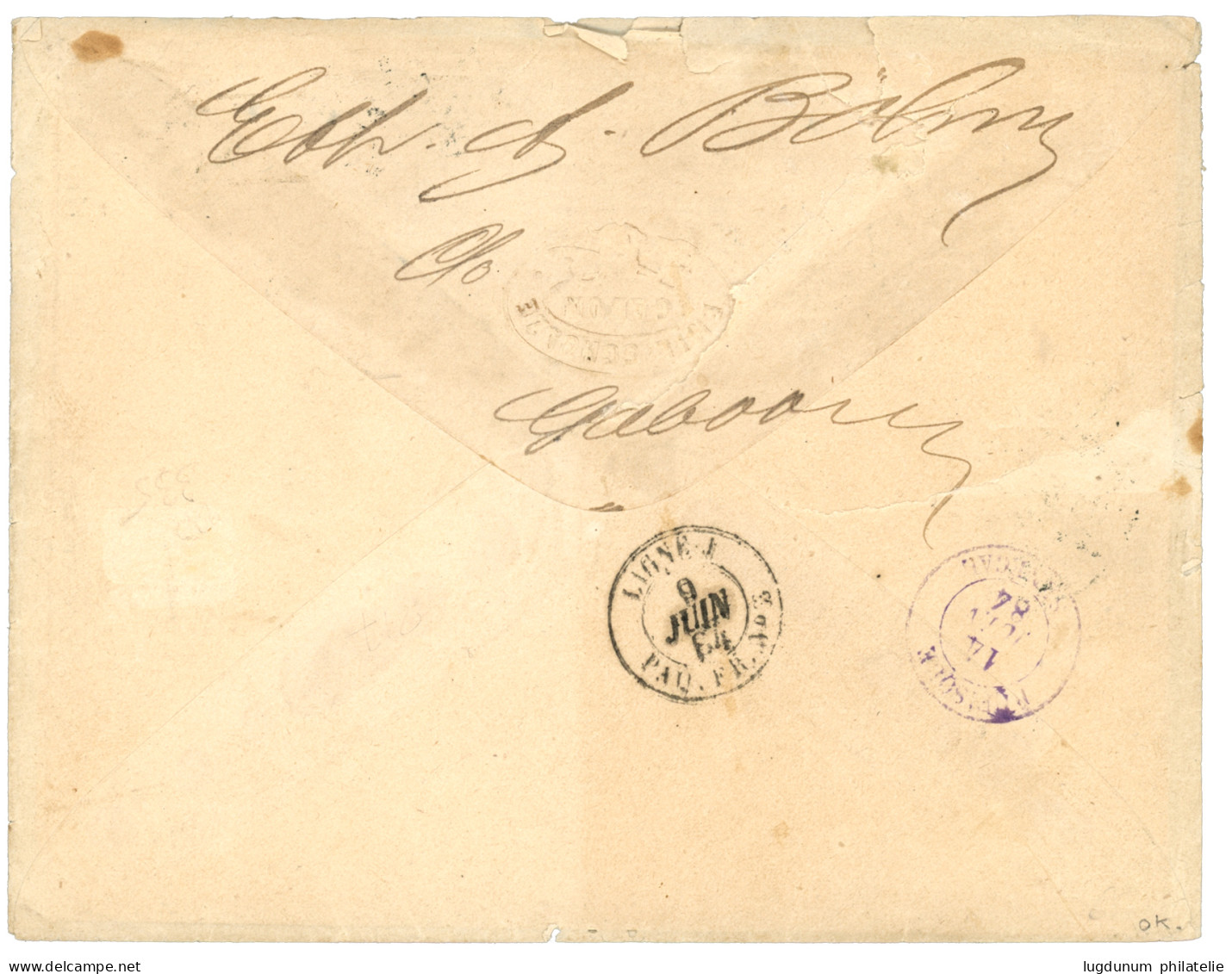 GABON : 1886 CG 25c Obl. ETABLISSEMENTS DU GABON GABON Sur Lettre Pour RUFISQUE (SENEGAL). Superbe. - Sonstige & Ohne Zuordnung