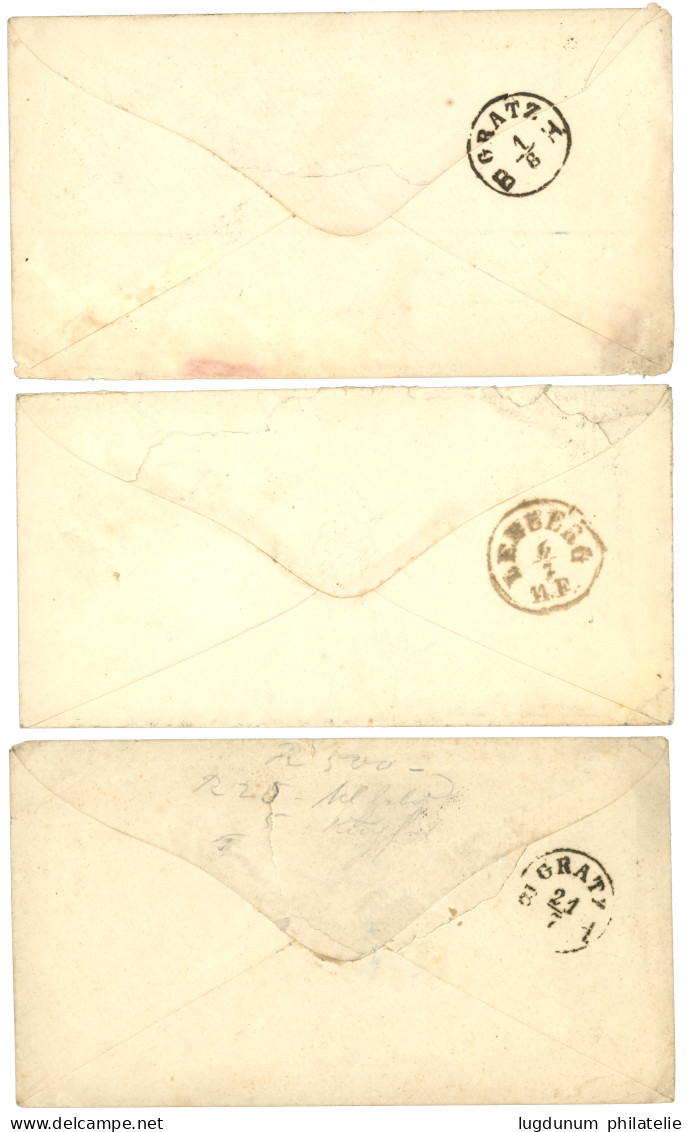 AUSTRIA : Lot 3 Classic Covers From TOBLBAD (x2) Or HALL In Ob. Oesterr. To ODESSA (RUSSIA). Vvf. - Other & Unclassified