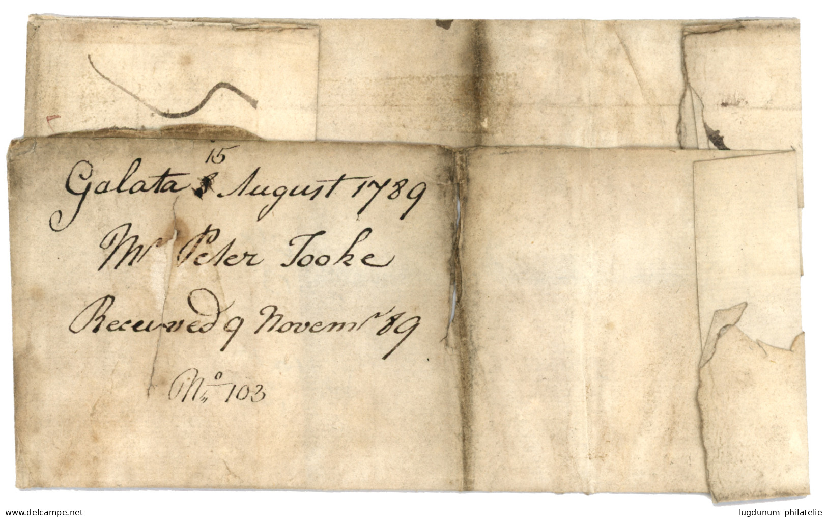 TURKEY : 1789 VOYE DE MER PAR MARSEILLE + P.PAYE On DISINFECTED Entire Letter (faults) With Full Text (4 Pages) Dateline - Autres & Non Classés