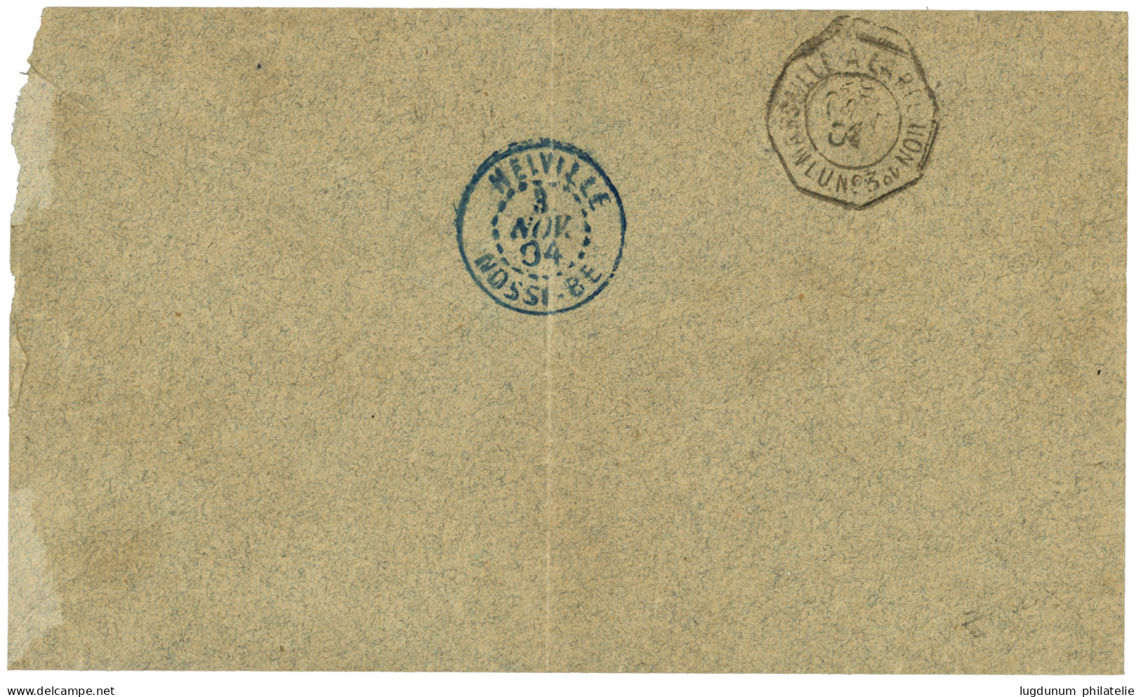 ZANZIBAR : 1894 1/2a + 2a Canc. ZANZIBAR On Envelope To NOSSI-BE. Verso, HELLEVILLE NOSSI-BE. Vf. - Zanzibar (...-1963)