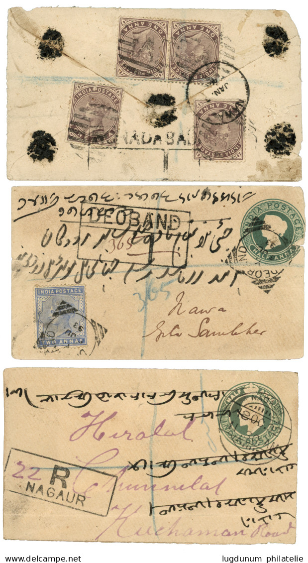 INDIA :  1898/1903 Lot 19 REGISTERED Covers. Some Faults. F/Vf. - Otros & Sin Clasificación