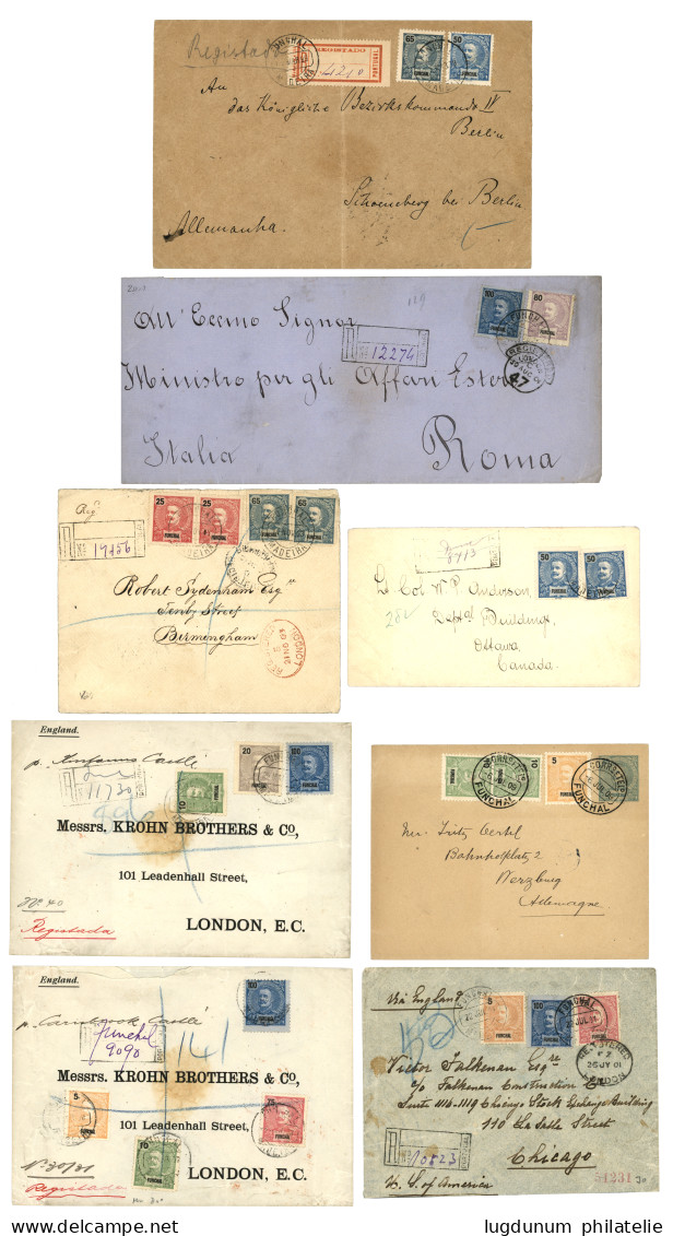 FUNCHAL  : Superb Lot Of 8 Covers (7 REGISTERED). Vvf. - Autres & Non Classés