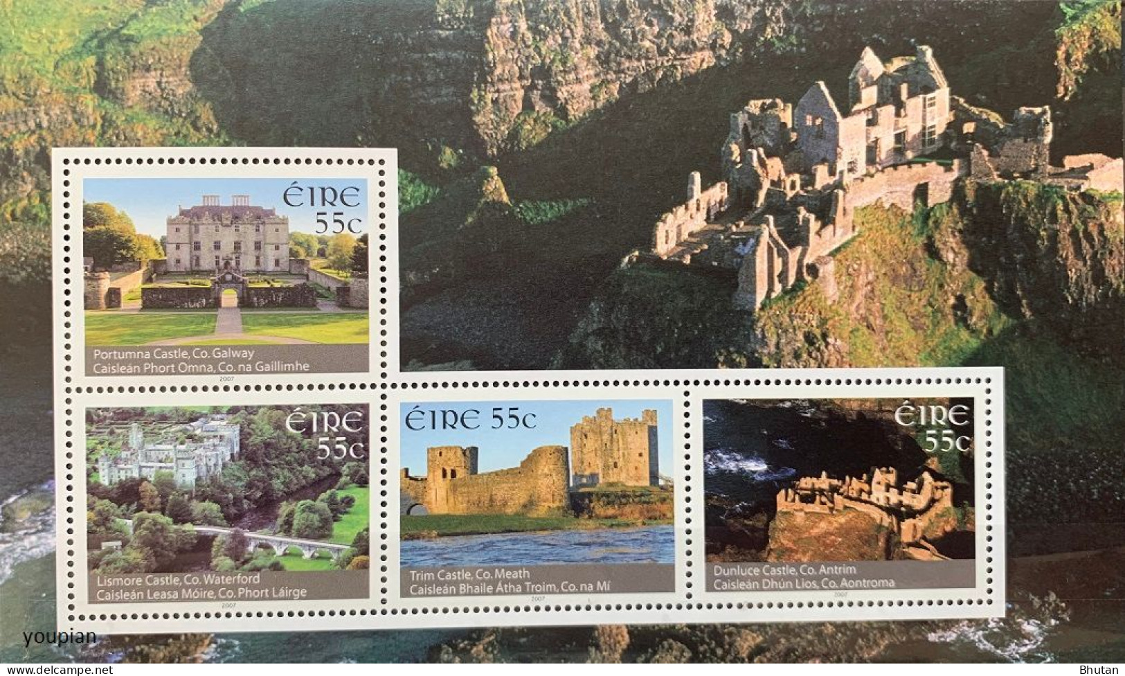 Ireland 2007, Castles, MNH S/S - Gebruikt