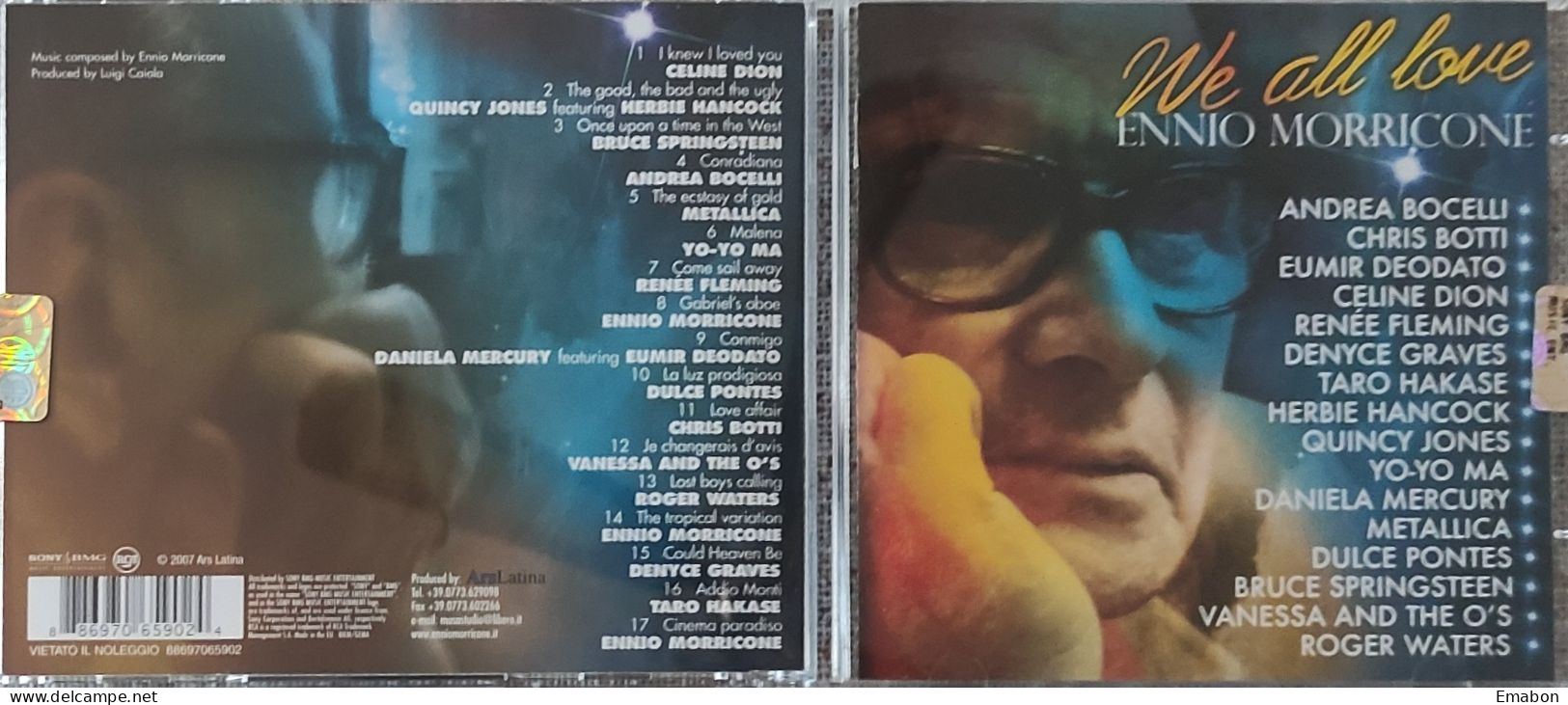 BORGATTA - FILM MUSIC  - Cd  ENNIO MORRICONE - WE ALL LOVE - ARS LATINA 2007 - USATO In Buono Stato - Soundtracks, Film Music