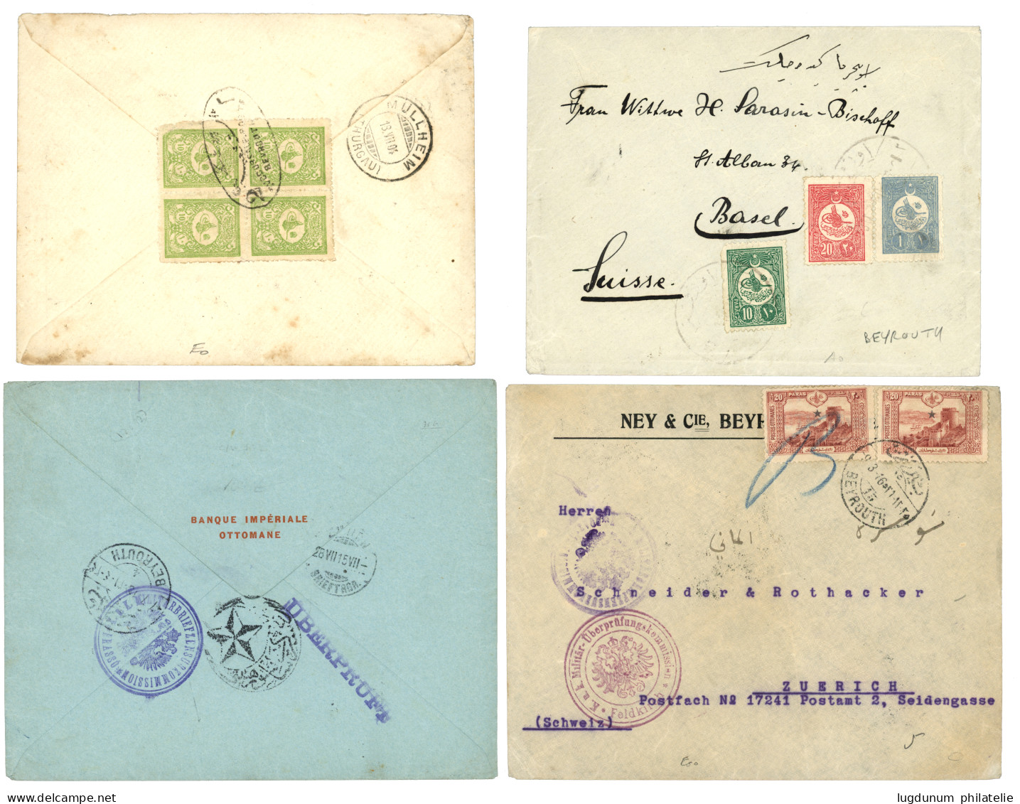 TURKEY ( PALESTINE - SYRIA) : Lot Of 13 Covers. Vvf. - Other & Unclassified