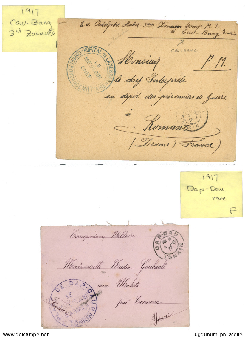 COCHINCHINE - INDOCHINA : 1894/1919  Lot 22 Covers (CORR. ARMEES SAIGON (x2), THAN-MOI To ALGERIA, DAP-CAU, CAO-BANG, CA - Sonstige & Ohne Zuordnung