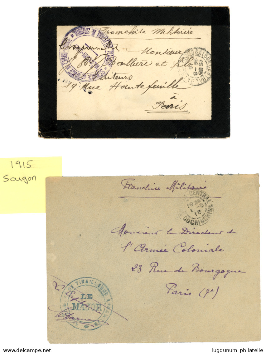 COCHINCHINE - INDOCHINA : 1894/1919  Lot 22 Covers (CORR. ARMEES SAIGON (x2), THAN-MOI To ALGERIA, DAP-CAU, CAO-BANG, CA - Sonstige & Ohne Zuordnung