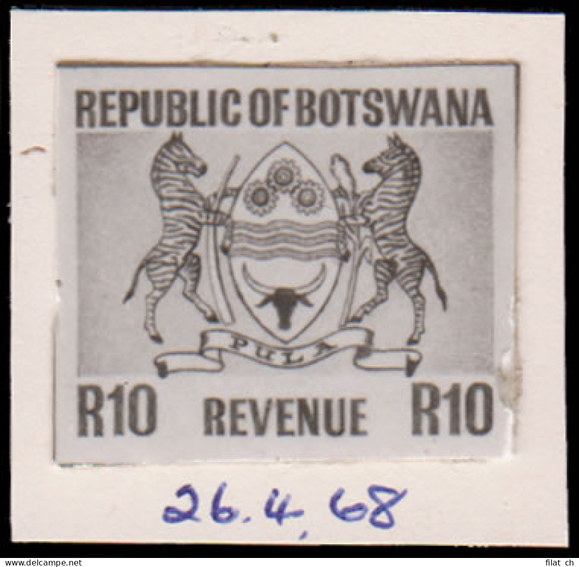 Botswana Revenues 1968 Bradbury Record Book Photo-Essay - Otros & Sin Clasificación