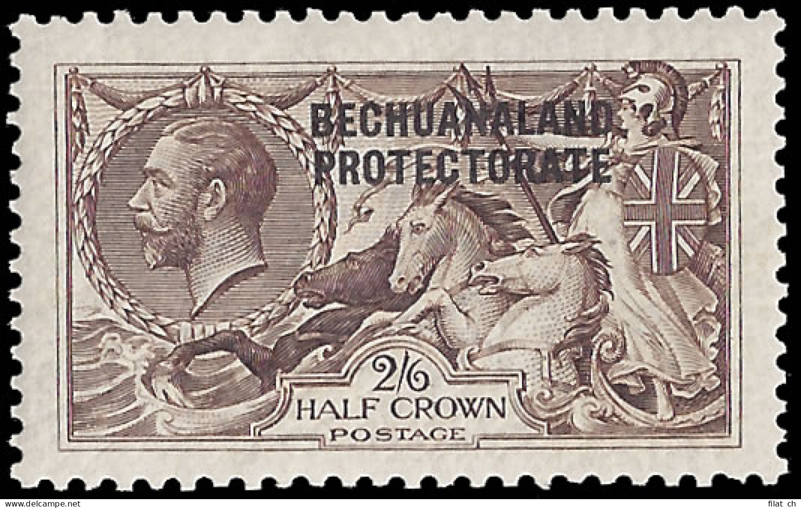 Bechuanaland 1915 2/6 Waterlow Seahorse VF/M  - Other & Unclassified