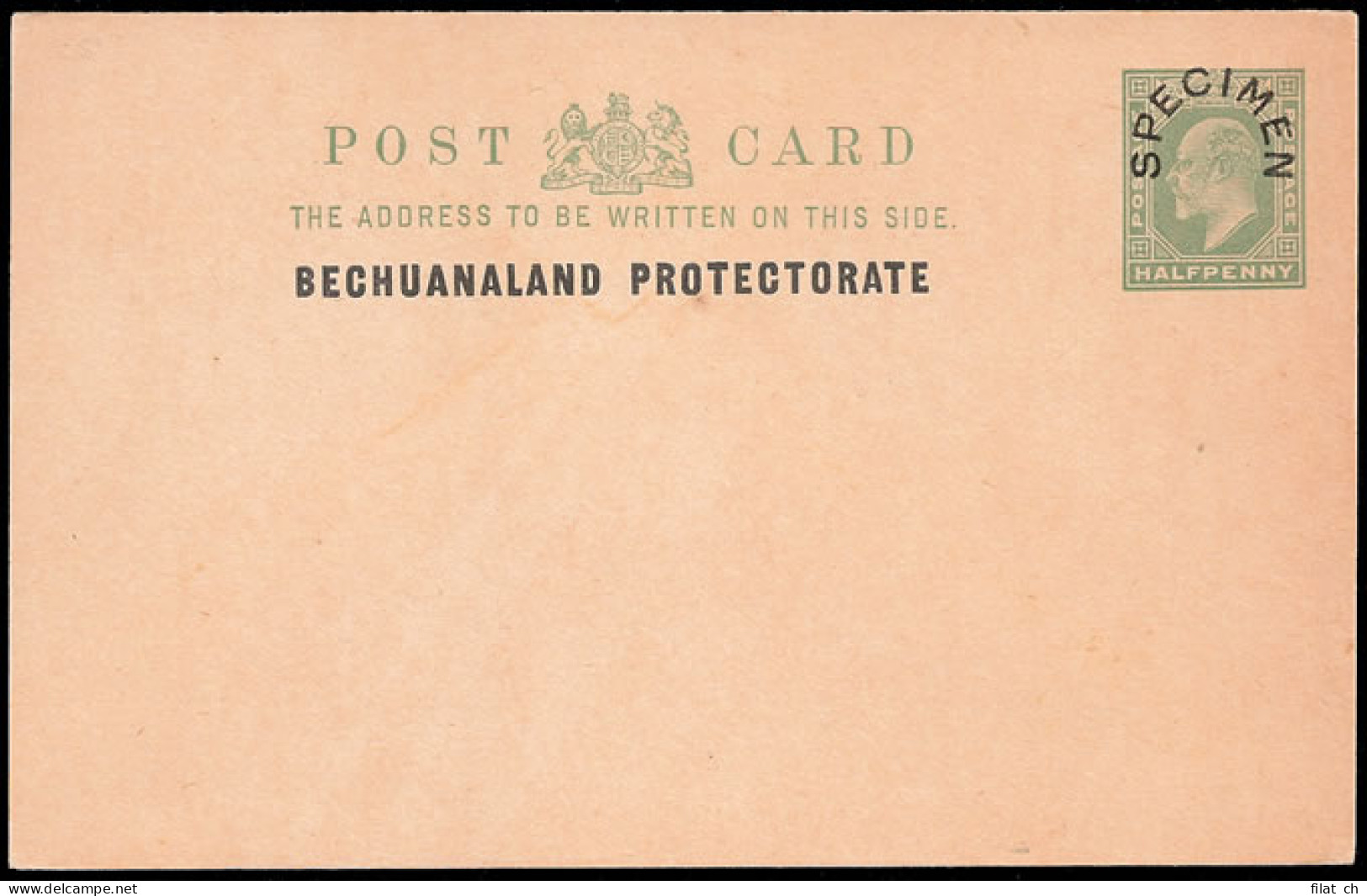 Bechuanaland 1907 KEVII Postcard Specimen - Sonstige & Ohne Zuordnung