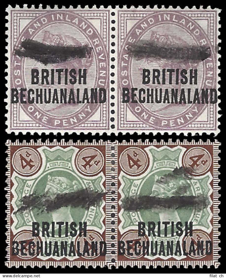 Bechuanaland 1891 QV Ovpt Somerset House Specimen Security Trial - Altri & Non Classificati