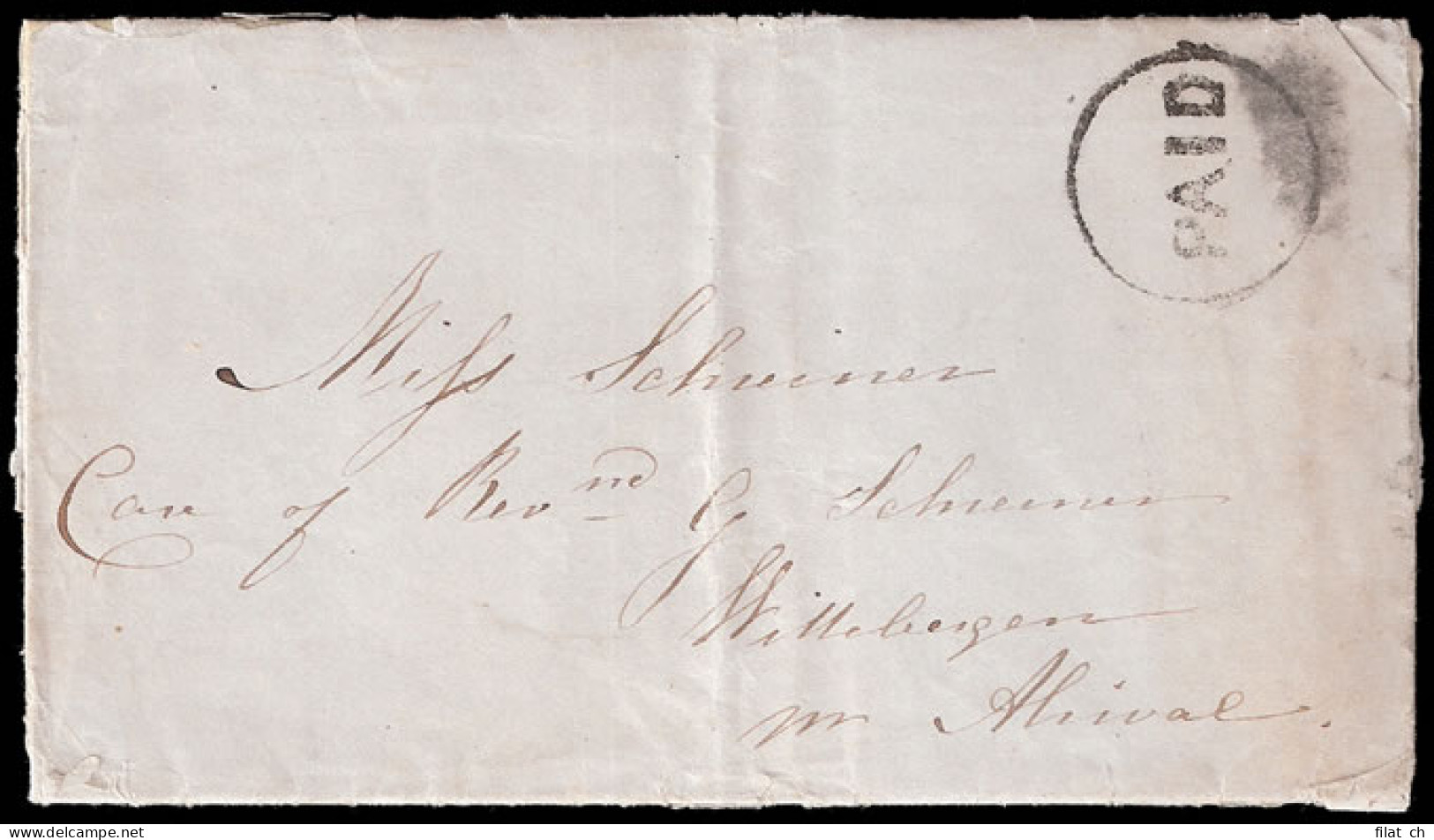 Basutoland 1855 Rolland Letter From Beersheba Via Smithfield Ofs - Autres & Non Classés