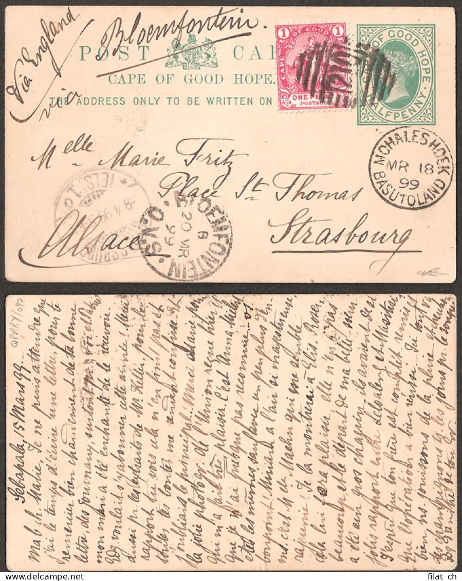 Basutoland 1899 210 BONC On Colourful Card - Other & Unclassified