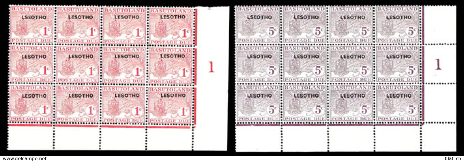 Lesotho 1966 Postage Due 1c & 5c Lseotho Error - Autres & Non Classés