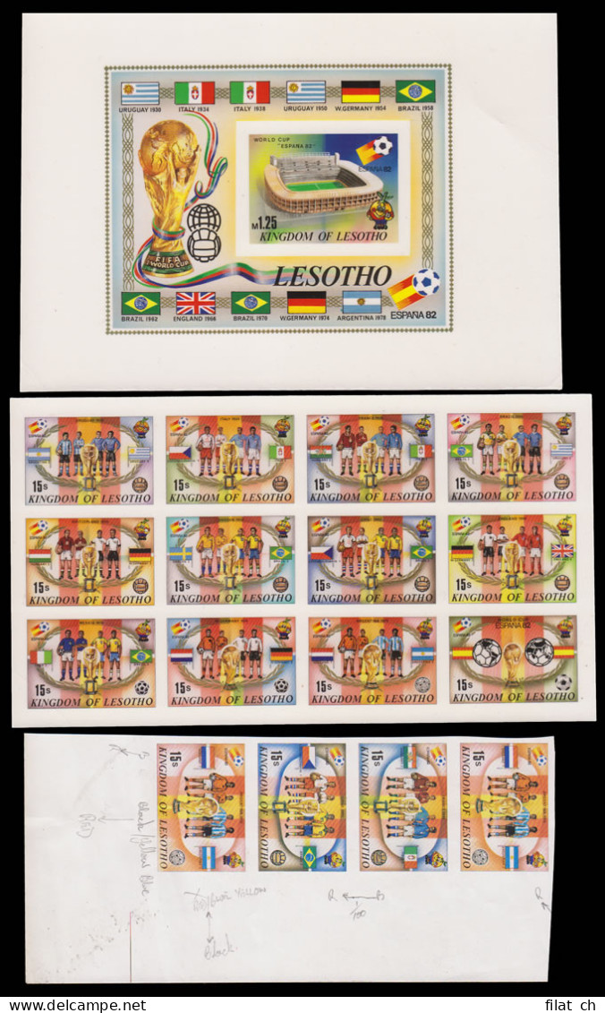 Lesotho 1982 Football World Cup Proof Group - Sonstige & Ohne Zuordnung