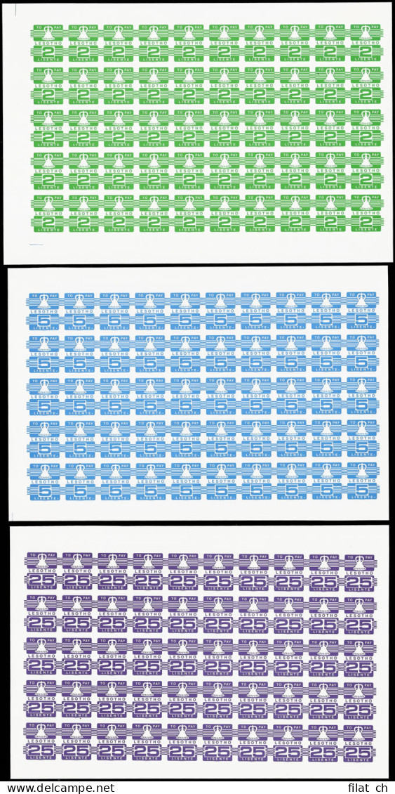 Lesotho 1986 Postage Due Imperf Proof Sheets - Autres & Non Classés