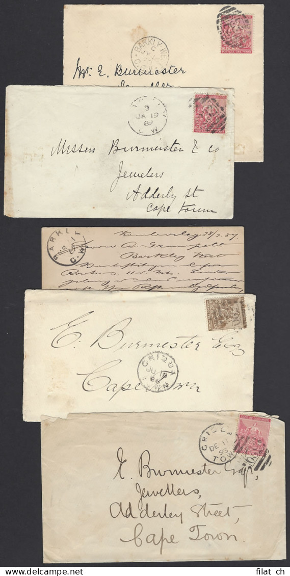 Griqualand West 1887-90 BONC Proving Covers Group - Griqualandia Occidental (1874-1879)