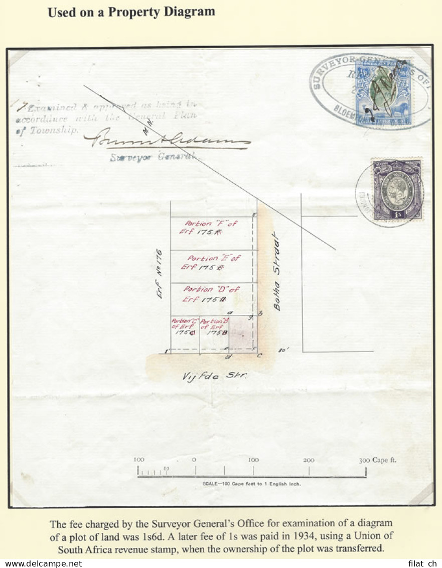 Orange River Colony Revenue 1904 KEVII 1/6 Property Diagram Fee - Oranje Vrijstaat (1868-1909)