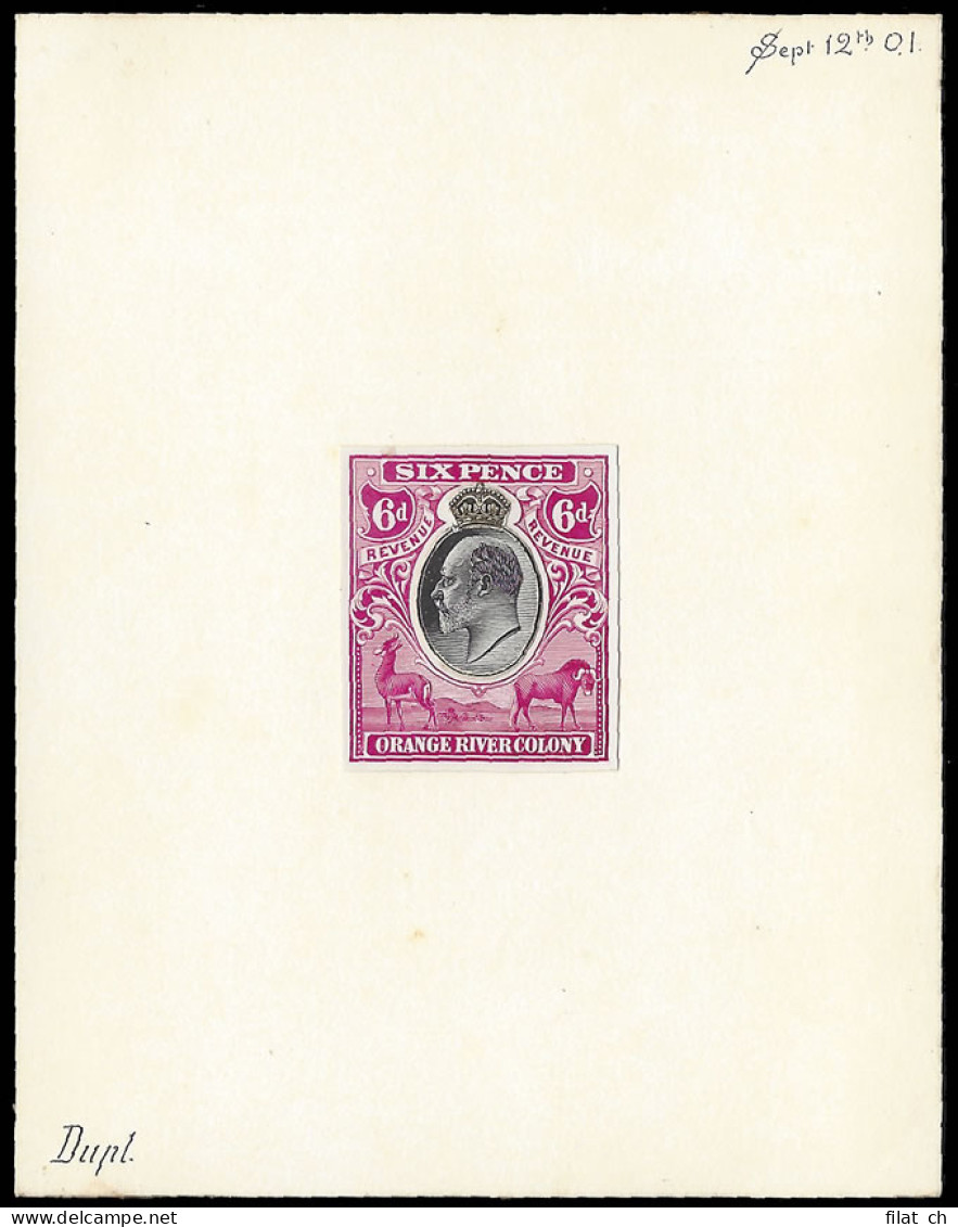 Orange River Colony Revenue 1901 KEVII De La Rue Composite Essay - Orange Free State (1868-1909)