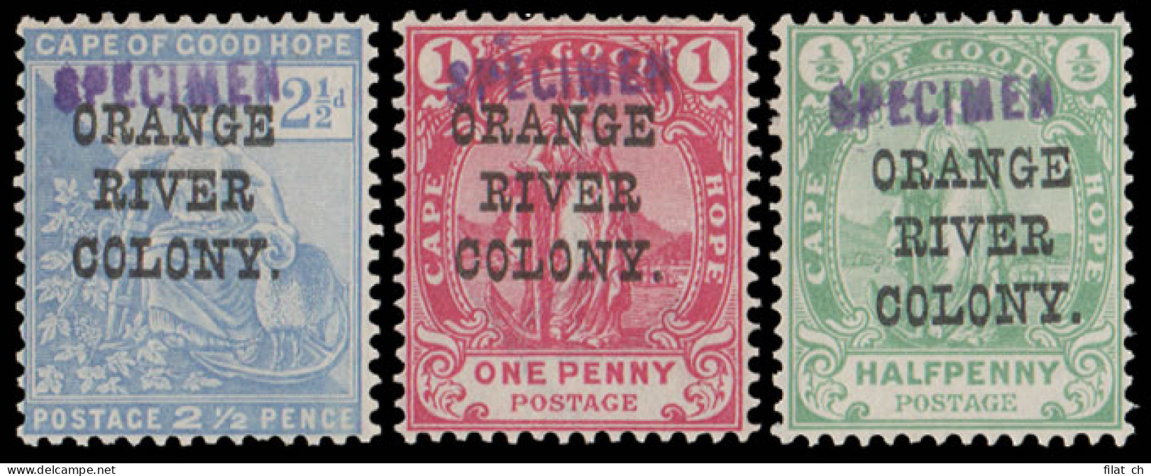 Orange River Colony 1900 Ovpts On Cape, Tunisian Specimen Set - Orange Free State (1868-1909)