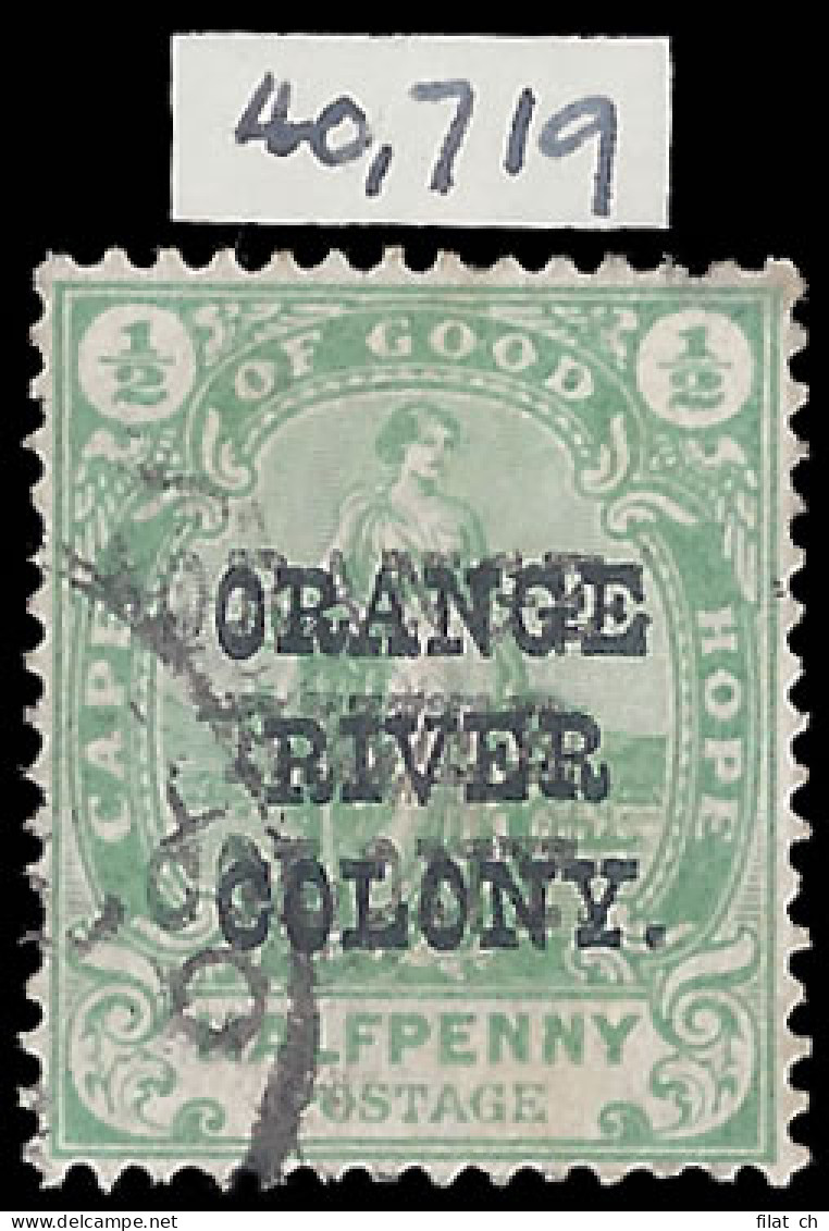 Orange River Colony 1900 &frac12;d Overprint Double VF/U, Cert - Oranje-Freistaat (1868-1909)