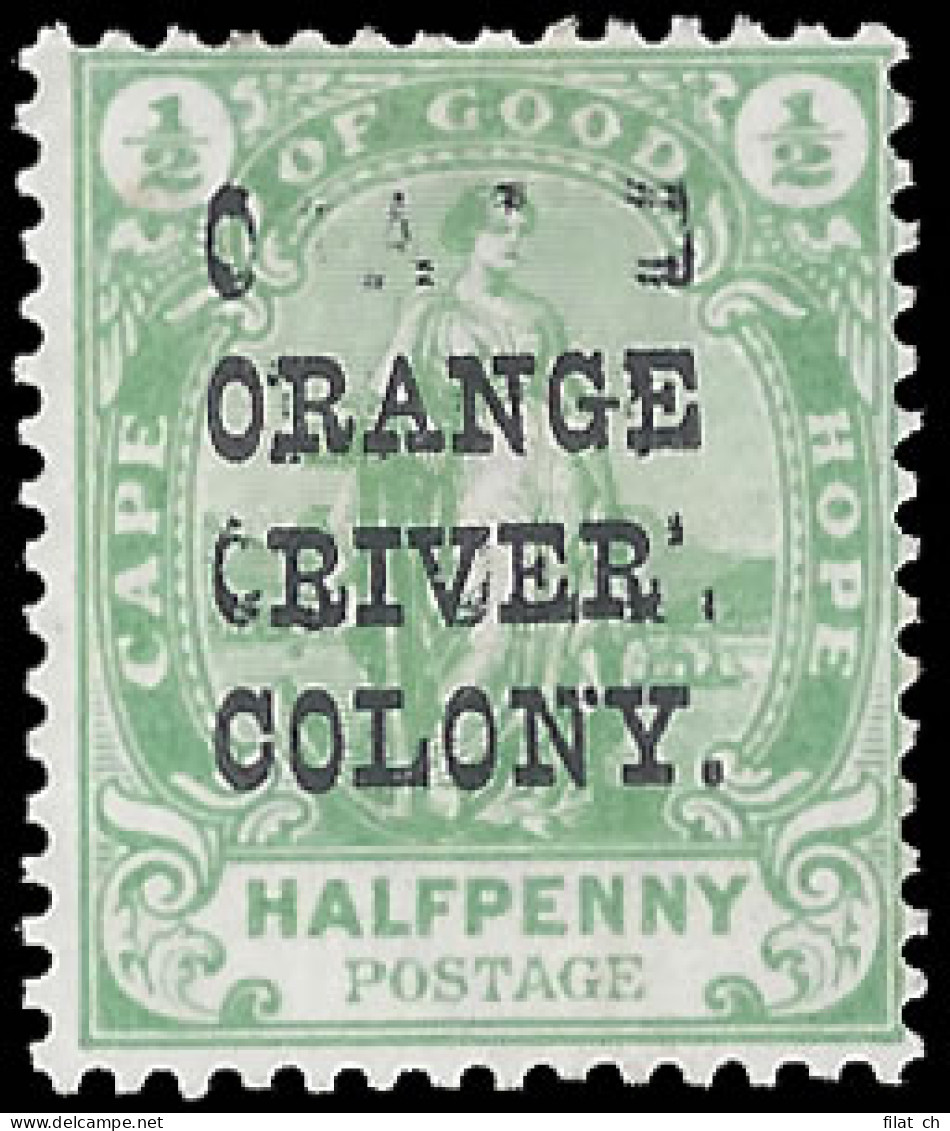 Orange River Colony 1900 &frac12;d Overprint Double VF/M  - Orange Free State (1868-1909)