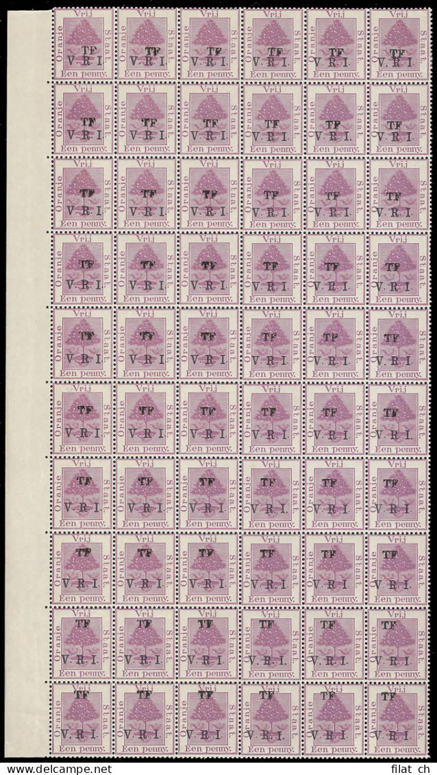 Orange Free State Telegraphs 1900 1d Pane Shifts Mix Stop Offset - Orange Free State (1868-1909)