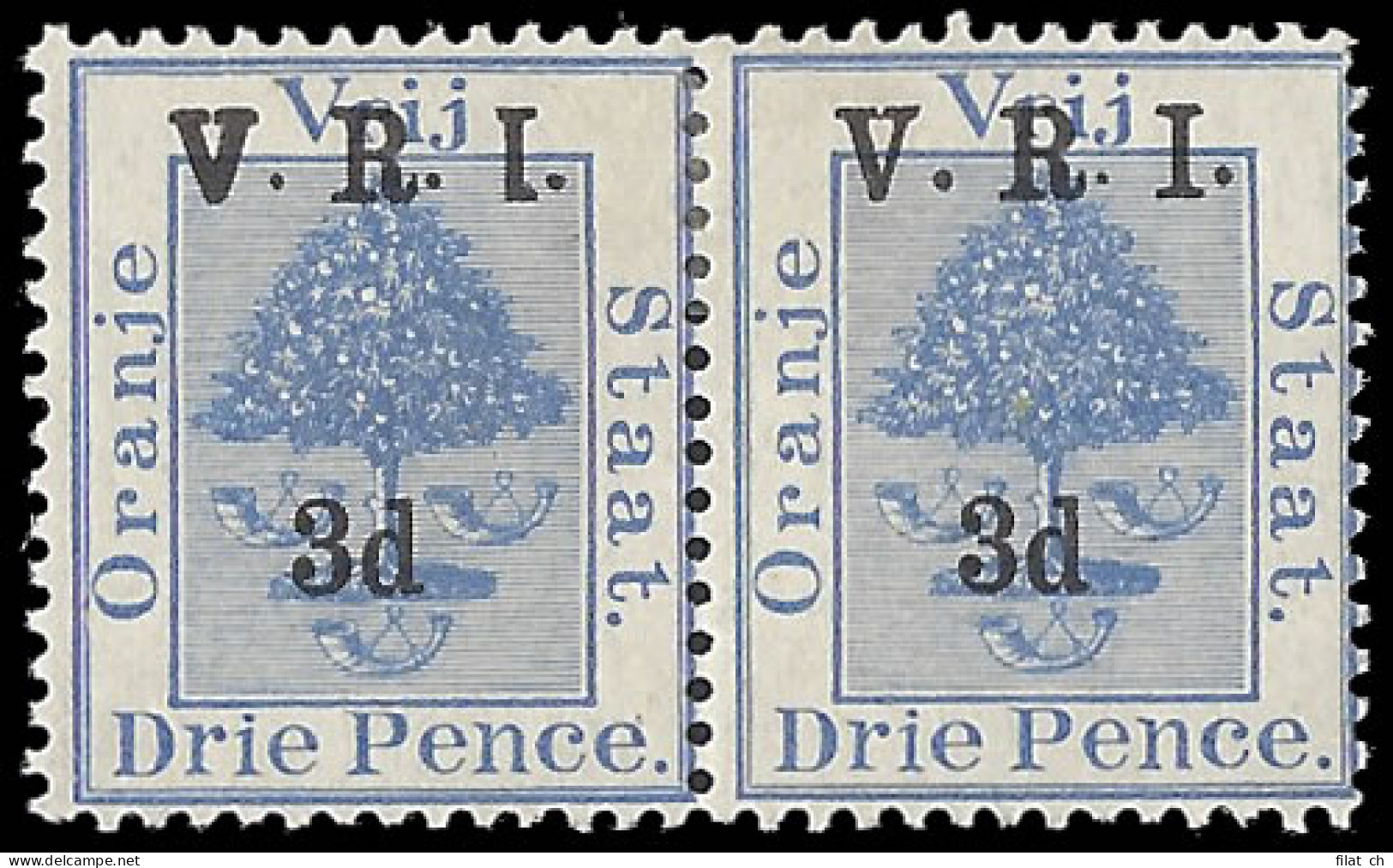 Orange Free State 1900 VRI SG128 3d Inverted "1" For "I" - Orange Free State (1868-1909)