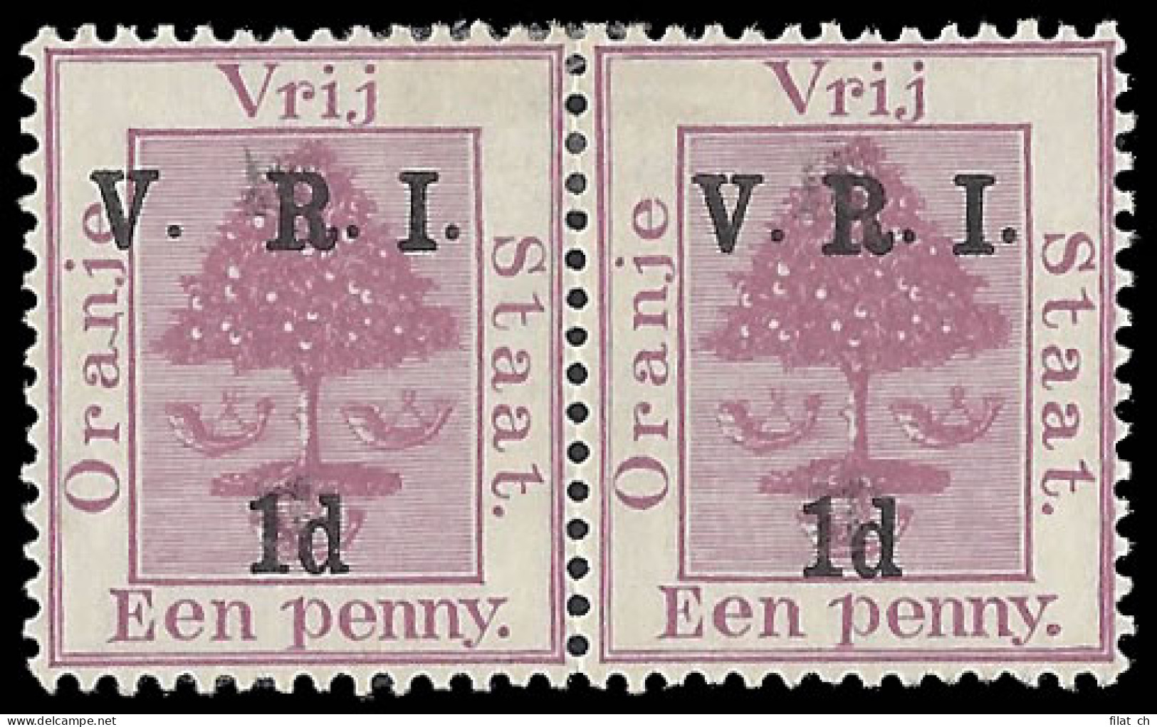 Orange Free State 1900 VRI SG113 1d Space Between "V" & "R" F/M - Orange Free State (1868-1909)