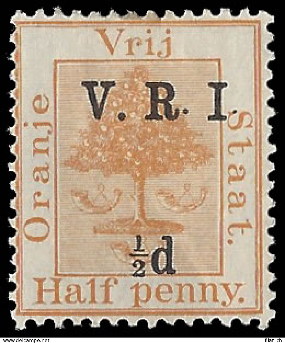 Orange Free State 1900 VRI SG112 &frac12;d Small "&frac12;" Etc - Orange Free State (1868-1909)