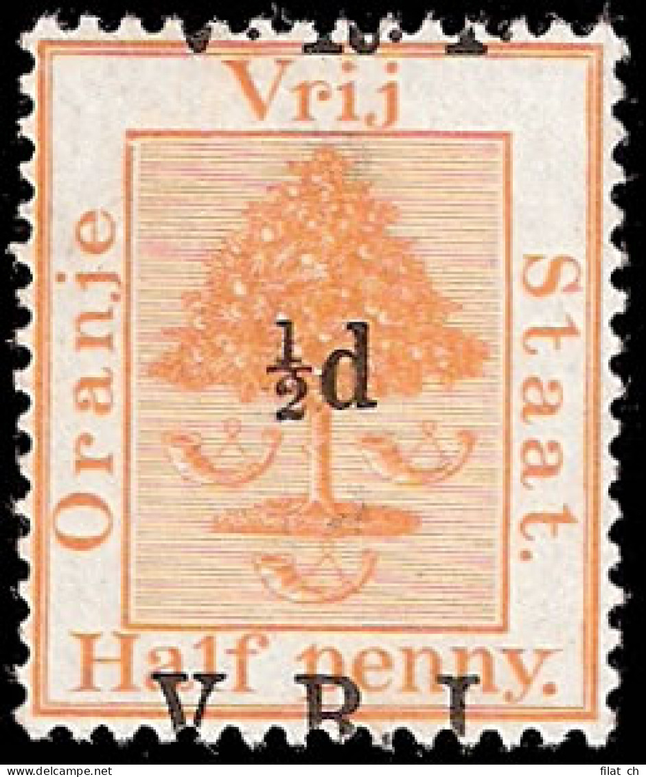 Orange Free State 1900 VRI SG112 &frac12;d Vertically Transposed - État Libre D'Orange (1868-1909)