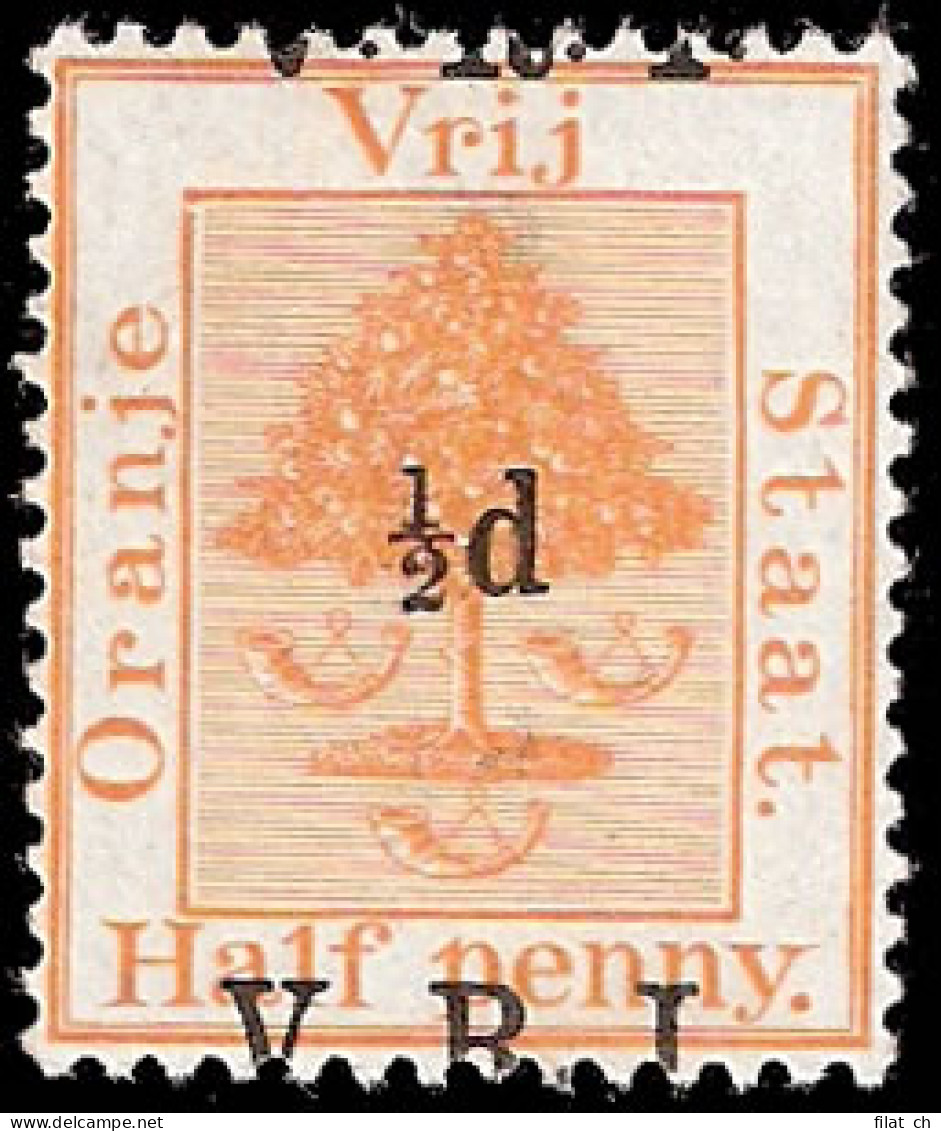 Orange Free State 1900 VRI SG112 &frac12;d Vertically Transposed - Oranje Vrijstaat (1868-1909)