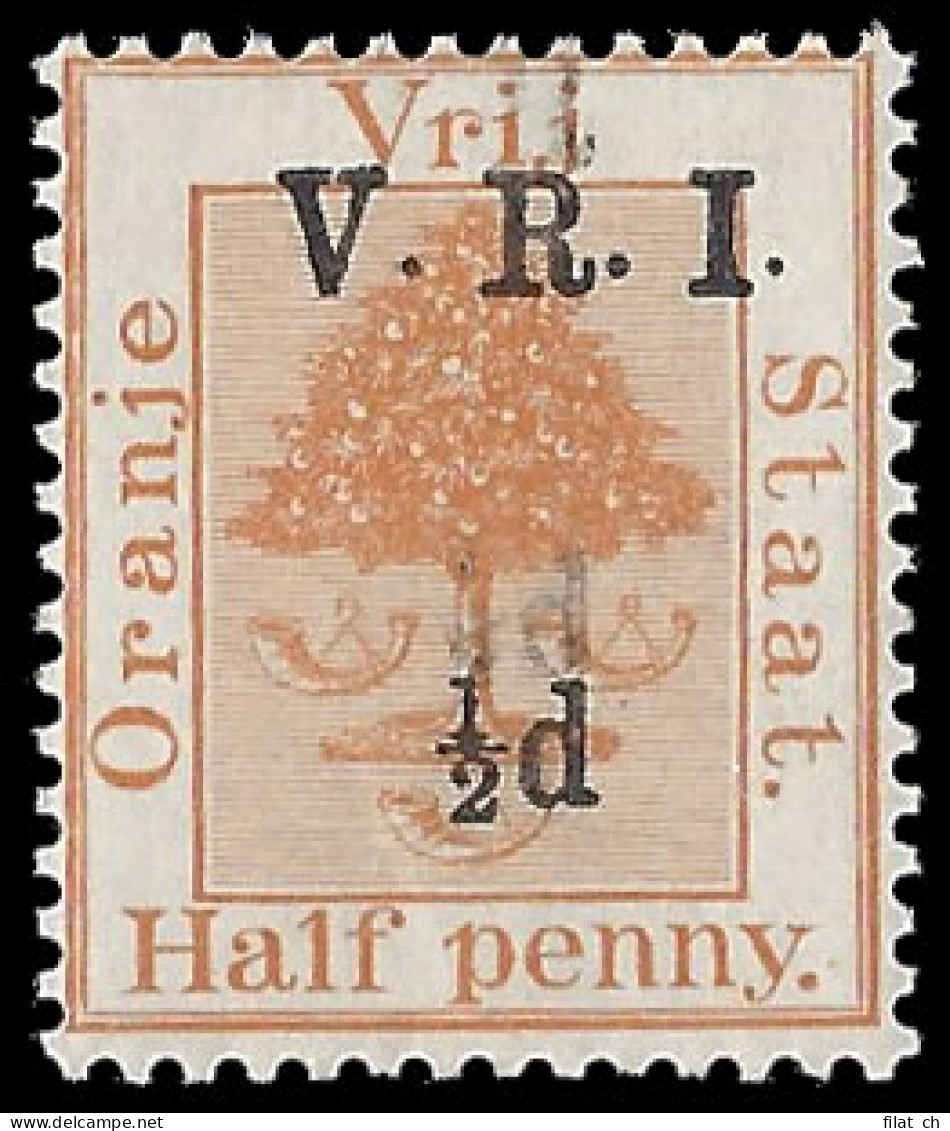 Orange Free State 1900 VRI SG112 &frac12;d Overprint Double - Orange Free State (1868-1909)
