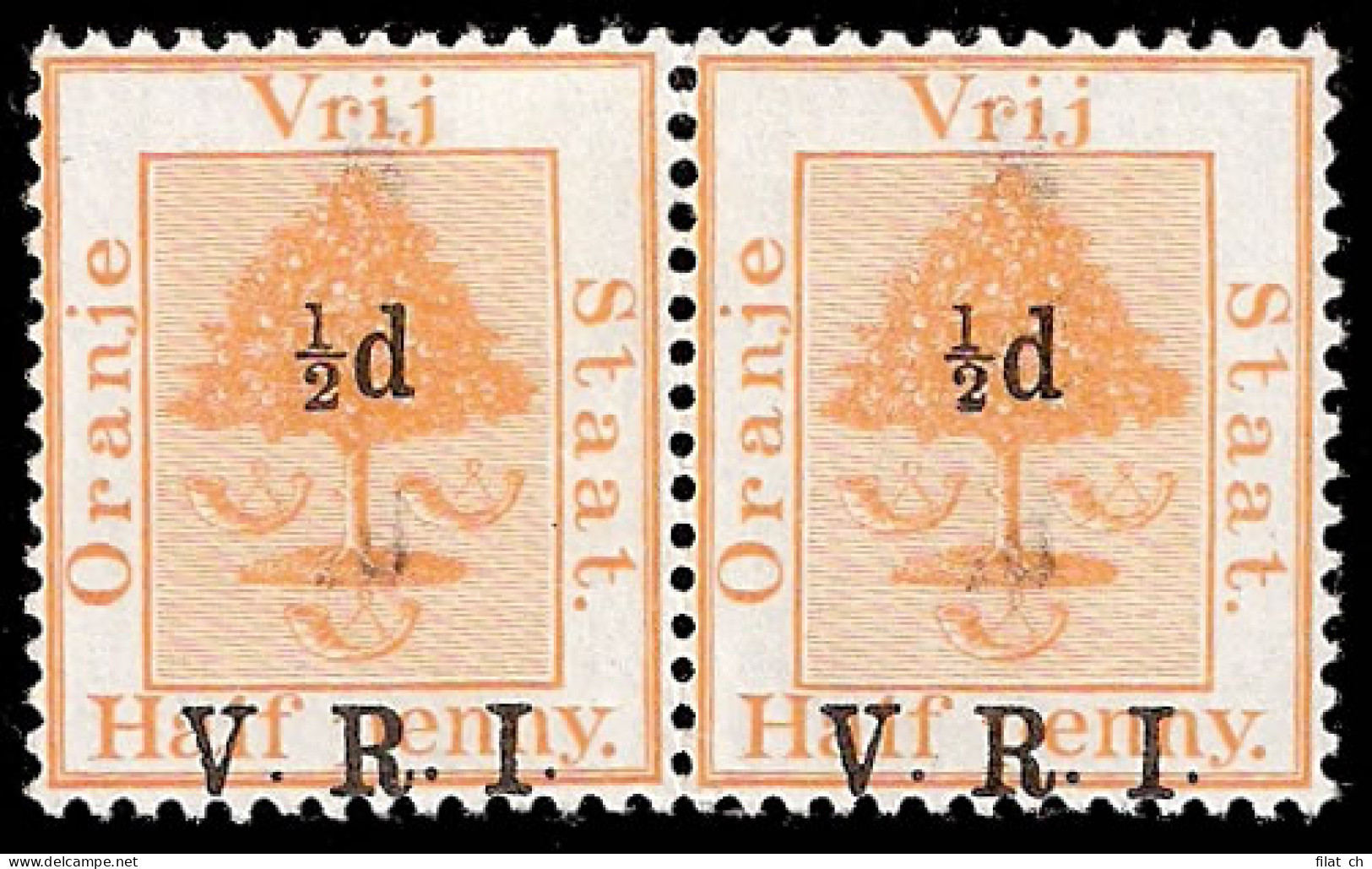 Orange Free State 1900 VRI SG112 &frac12;d On &frac12;d Transpos - Stato Libero Dell'Orange (1868-1909)