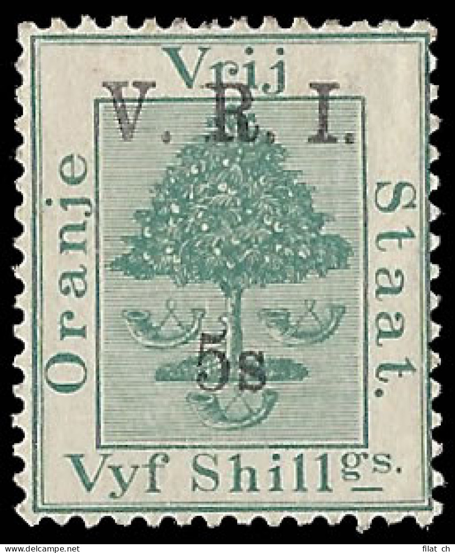 Orange Free State 1900 VRI SG111 5/- Light "V" In Ovpt - Stato Libero Dell'Orange (1868-1909)