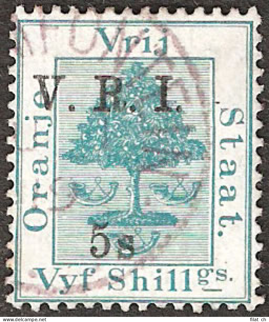 Orange Free State 1900 VRI SG111 5/- Wider Space Betw "5" & "s" - Orange Free State (1868-1909)