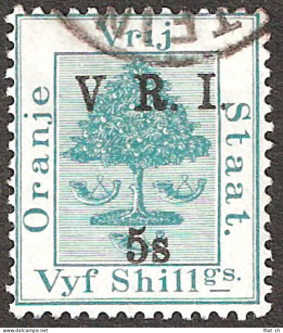 Orange Free State 1900 VRI SG111 5/- No Stop After "V" VF/U - Oranje Vrijstaat (1868-1909)