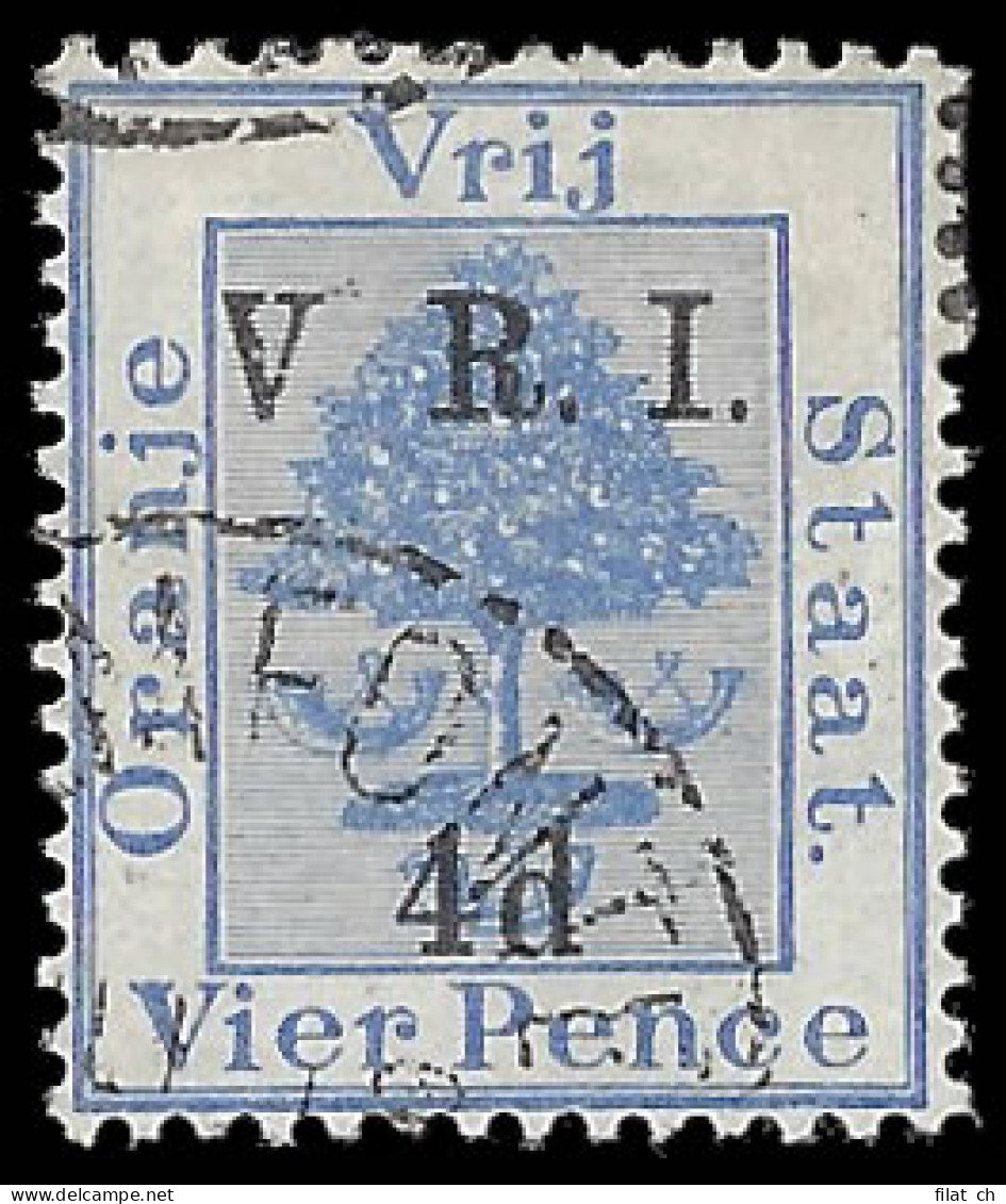 Orange Free State 1900 VRI SG107 4d No Stop After "V" F/U - Orange Free State (1868-1909)