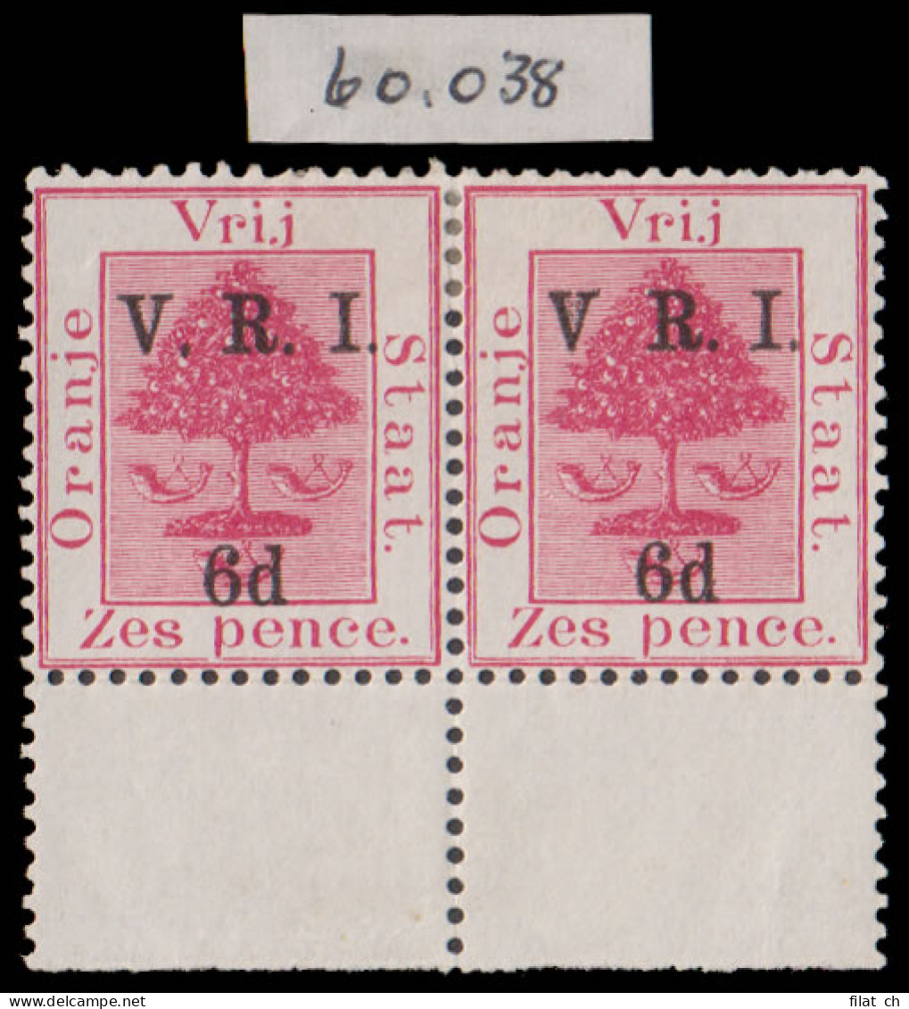 Orange Free State 1900 VRI SG108 6d No Stop After "V", 80 Only - Oranje-Freistaat (1868-1909)